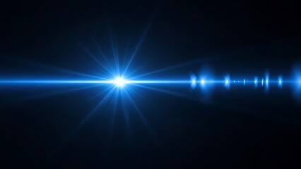 Electric Blue Light Burst Radiating with Intense Energy and Focus Emanating Powerful Rays Across the Dark Background Creating a Striking Visual Effect Revealing Light and Shadow