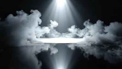 Spotlight smoke effect overlay video background for stage performance and presentation usage