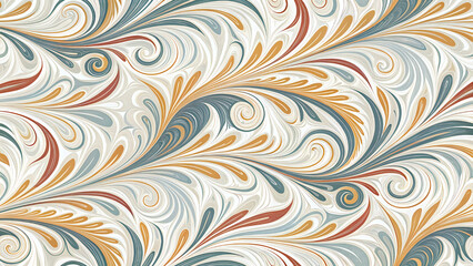 Abstract marble swirl pattern, vibrant flowing tones, seamless