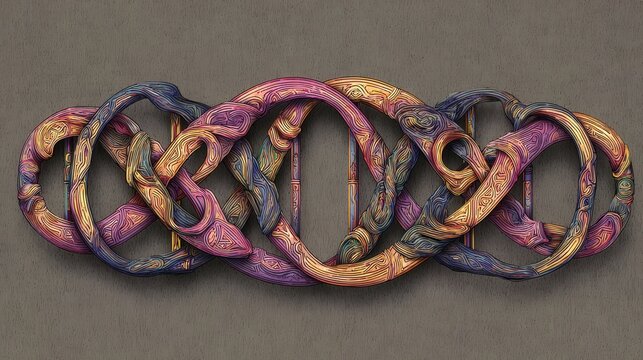 Abstract dna strands with intricate patterns - Powered by Adobe