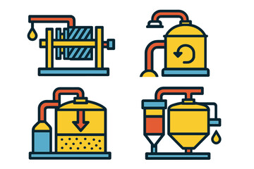 Industrial processing machinery and equipment used in oil production and refining