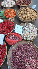 dried beans in a market