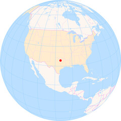 Location Map of Airport Dallas Love Field (Dallas, Texas, United States). IATA-code: DAL. No labels at all.