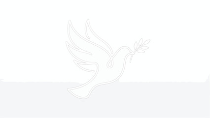 Obraz premium Dove of peace flying with olive branch symbol of hope.