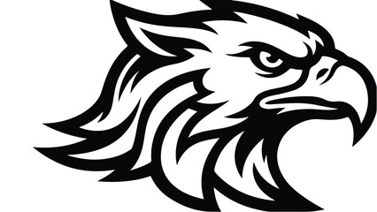 Eagle Head Silhouette A Powerful Symbol of Strength and Freedom.