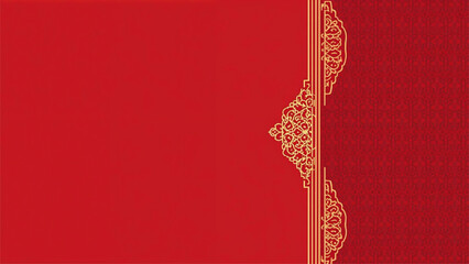 red background with floral ornament