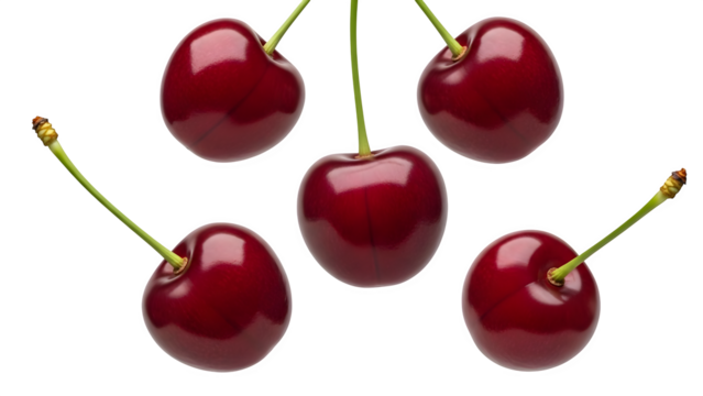 cherries on white background