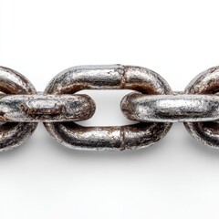 Obraz premium Heavy duty metal chain links close up