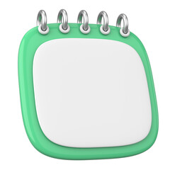 Empty calendar. 3D calendar. 3D illustration.