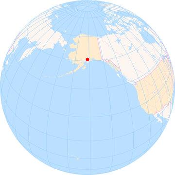 Location Map of Kenai Municipal Airport (Kenai, Alaska, United States). IATA-code: ENA. No labels at all.