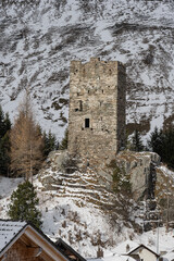 Turm von Hospental, Urserental, Kanton Uri, Schweiz