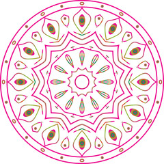 Intricate Circular Floral Design