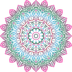 Colorful Mandala Illustration Design