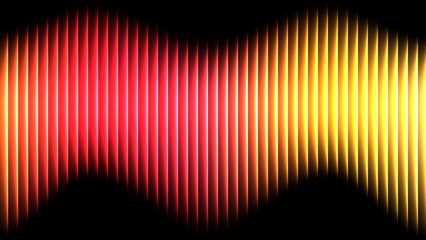 Vibrant abstract sound wave pattern with red and yellow gradient