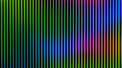 Abstract vertical stripes of vibrant green blue purple and red colors