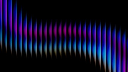 Abstract vertical light streaks in purple and blue on black background