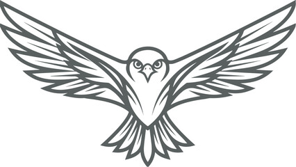 Obraz premium Majestic bird of prey soaring with outstretched wings in flight.