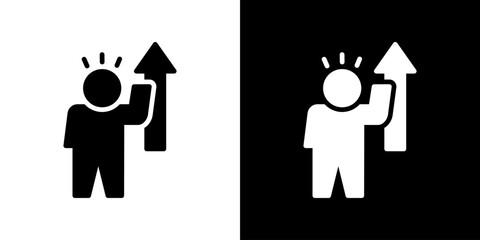 Empower Icon Vector Illustration. Flat Style Design Created For Creative Flexibility In Light And Dark Versions. 