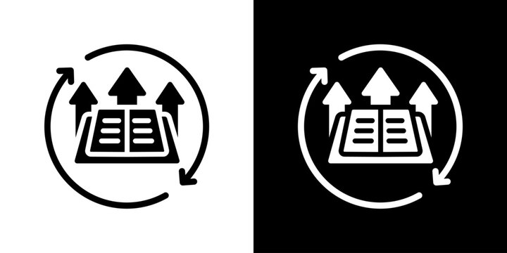 Continuous Learning Icon Vector Illustration. Flat Style Design Created For Creative Flexibility In Light And Dark Versions. 