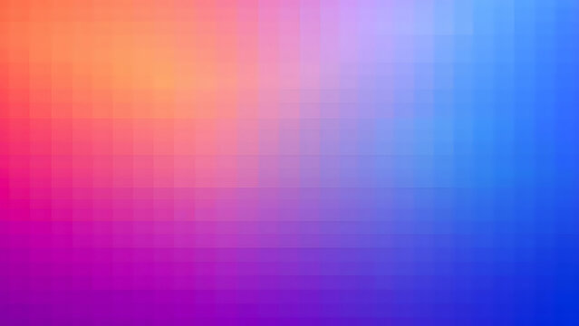 Vibrant pixelated gradient background transitioning from pink to blue