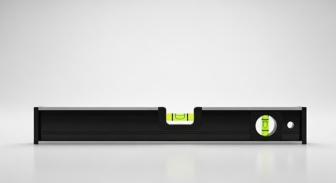 A spirit level tool shows precision and accuracy against a plain background perfect for construction or engineering related projects