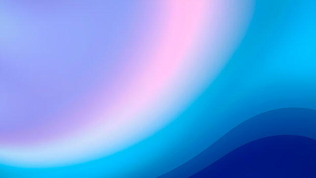 Abstract gradient wave blend of blue, purple and pink soft color