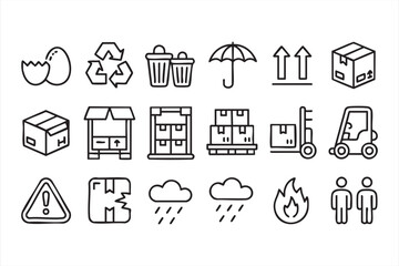 Delivery and Transport Symbols for Supply Chain Labeling and Box Markings