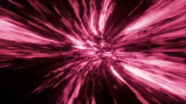 Pink vortex tunnel through space. Abstract motion background design, usable for design