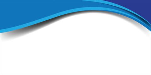 Blue and white business wave banner background. vector eps10