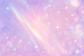 Soft pastel bokeh background with shimmering light and dreamy prism glow