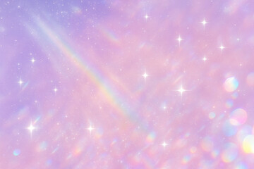 Soft pastel bokeh background with shimmering light and dreamy prism glow