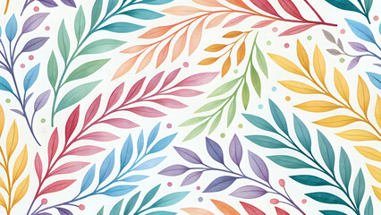 seamless floral pattern, Watercolor brush stroke pattern, artistic multicolor abstract, seamless