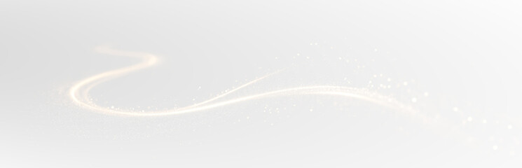 Golden swirl abstract dynamic glowing light trails luxury sparkle shine effect.  © Igor