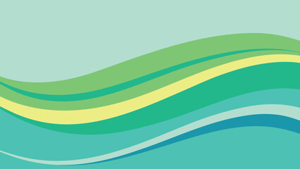 Refreshing lime and aqua smooth gradient blend with fluid wave design for banners and advertisements