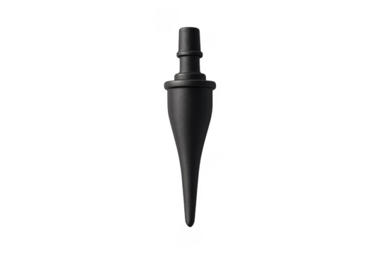 Plumb bob measuring vertical alignment on transparent background