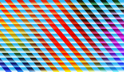 Diagonal and Horizontal Rainbow Stripes Gradient Background with Glass Effect