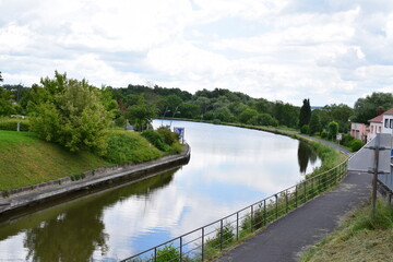 mirror calm Sarre channel in northern France