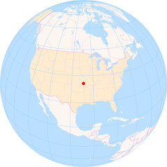 Location Map of Joplin Regional Airport (Joplin, Missouri, United States). IATA-code: JLN. No labels at all.