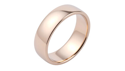 Simple, shiny rose gold ring on black. Polished, elegant band