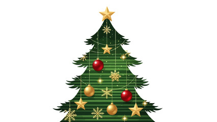 Festive Holiday Cheer A Decorated Christmas Tree with Ornaments and Star