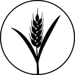 Illustration Wheat gluten free symbol dietary allergy silhouette vector