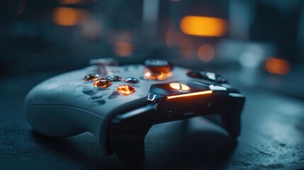 Gaming controller closeup