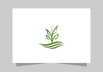 Agriculture and Farming Field, Eco-Friendly Plant icon, Green Farm Field logo vector design