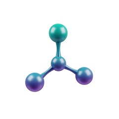 3D Molecule Model - Scientific Visualization of Molecular Structure and Chemical Bonds.