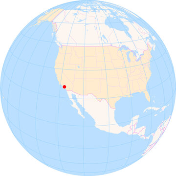 Location Map of Long Beach Airport&nbsp;(Daugherty Field) (Long Beach, California, United States). IATA-code: LGB. No labels at all.
