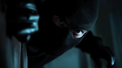 Masked suspect indoor