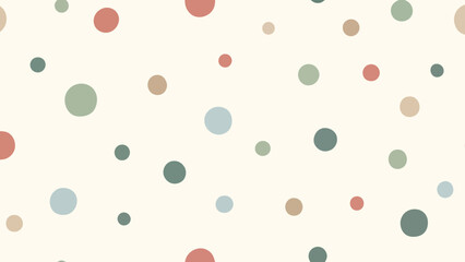 Soft Pastel Polka Dots Pattern - Seamless and Gentle Background Texture