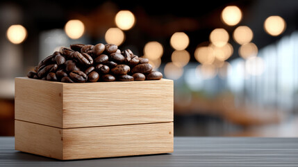 Best way to store coffee beans is in wooden box to keep them fresh and flavorful for brewing delicious coffee