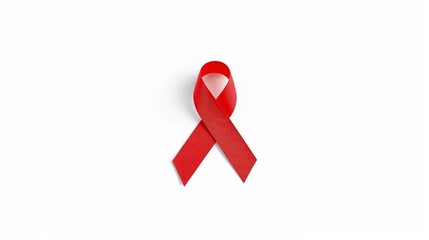 Red ribbon icon, a charity symbol for AIDS and HIV awareness, health, and support
