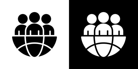 Community Icon Vector Illustration. Flat Style Design Created For Creative Flexibility In Light And Dark Versions.